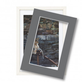 Wissellijst met passe partout 30x40cm hout wit
