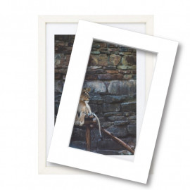 Wissellijst met passe partout 40x60cm hout wit