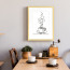 Wissellijst 30x45cm Hout met print aan muur