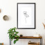 Wissellijst A4 Hout Zwart – Sfeer Lineart Klaproos