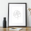 Wissellijst 30x30cm Hout Zwart – Sfeer Lineart Monstera