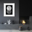 Wissellijst 30x40cm Zilver met print aan muur