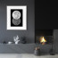 Wissellijst 70x90cm Zilver met print aan muur