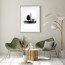 Wissellijst 60x80cm Zilver met print aan muur