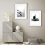Wissellijst 30x40cm Zilver met print aan muur