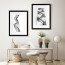 Wissellijst 20x28cm Hout Zwart Breed met print aan muur