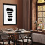 Wissellijst 62x93cm Hout Zwart Breed met print aan muur