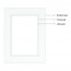 Passe Partout Wit 28x35 cm - Uitsnede 17x23 cm - Afmetingen