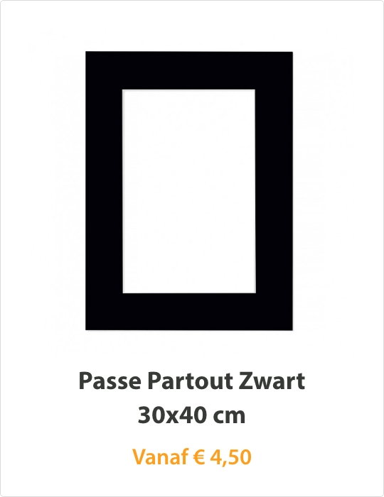 Passe Partout Zwart 30x40cm