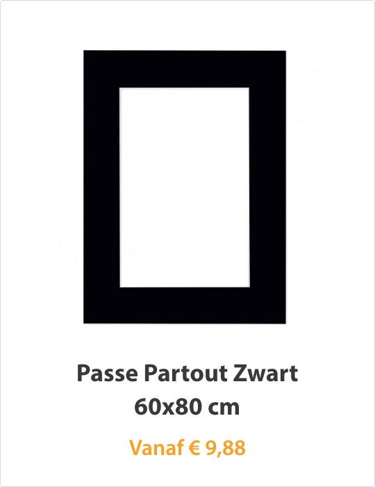 Passe Partout Zwart 60x80cm