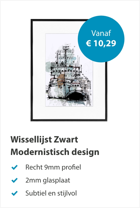 Wissellijst Zwart